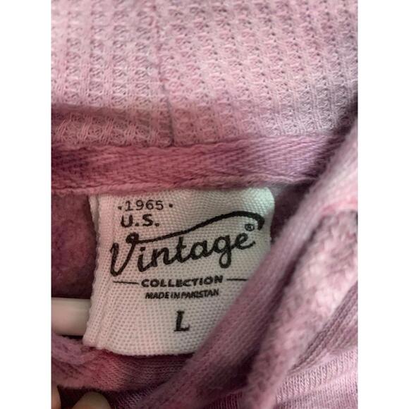 Light and Dark Pink Myrtle Beach Large Tie Dye Hoodie - Picture 6 of 7